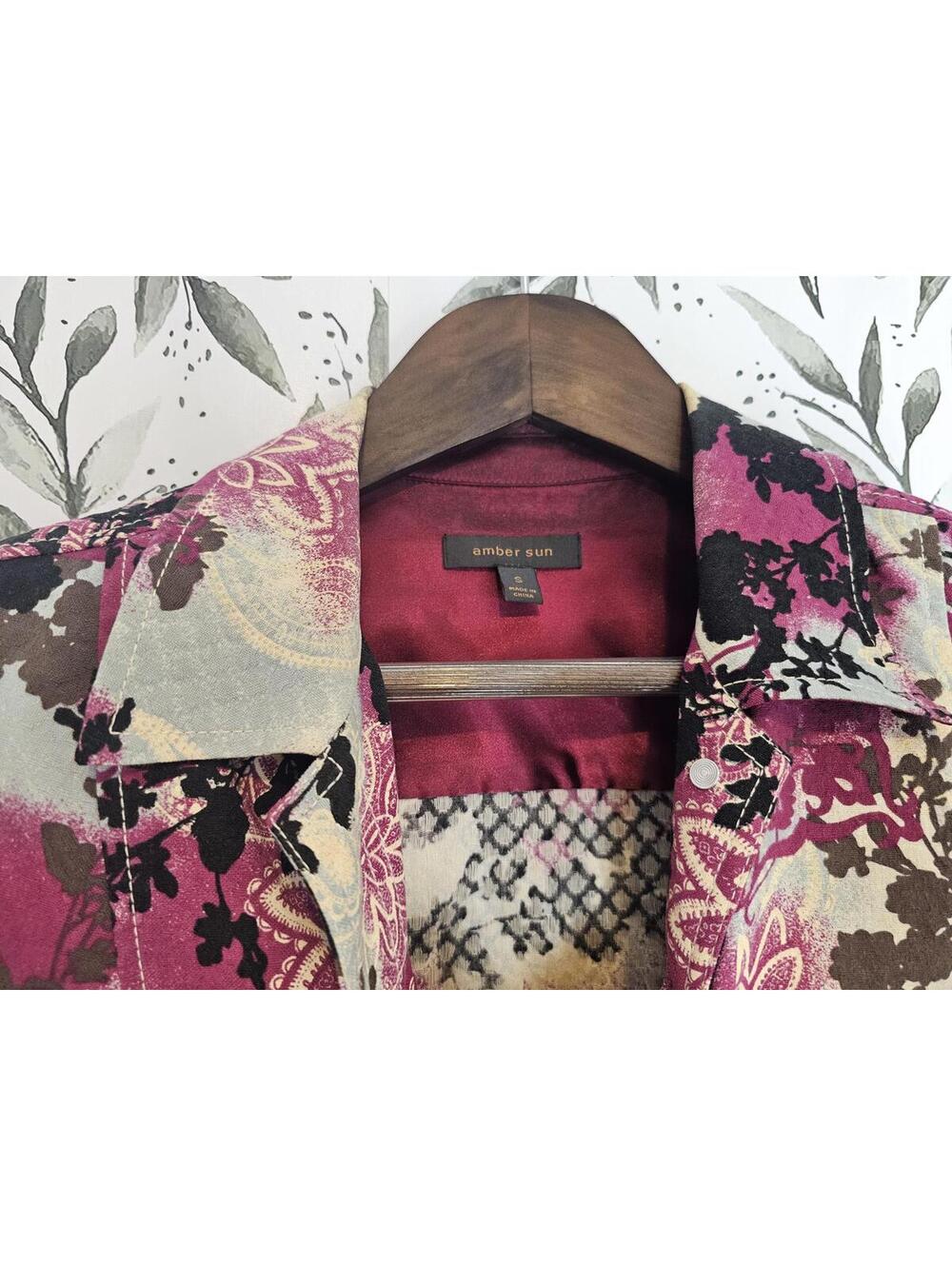 Amber Sun Jacket Brown Womens Size S Tailored Blazer